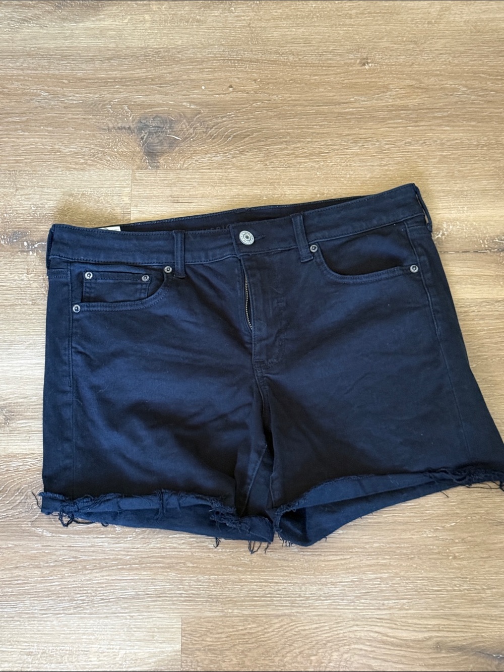 American Eagle Outfitters Black Denim Cutoff Shorts